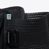 Mount to Coast running backpack detail, featuring breathable design