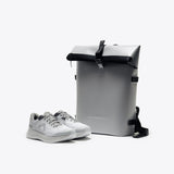 Running shoes and waterproof backpack