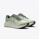 Mount to Coast P1 Agave stability running shoe in green and off-white with 3D Archrail technology
