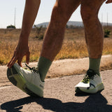 R1 Agave road running shoe, white and green design, Mount to Coast, for ultramarathons, LightCELL technology.