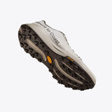 Mount to Coast T1 trail running shoe, side view. Features Vibram Megagrip outsole for superior traction and brand name.
#Color_dune