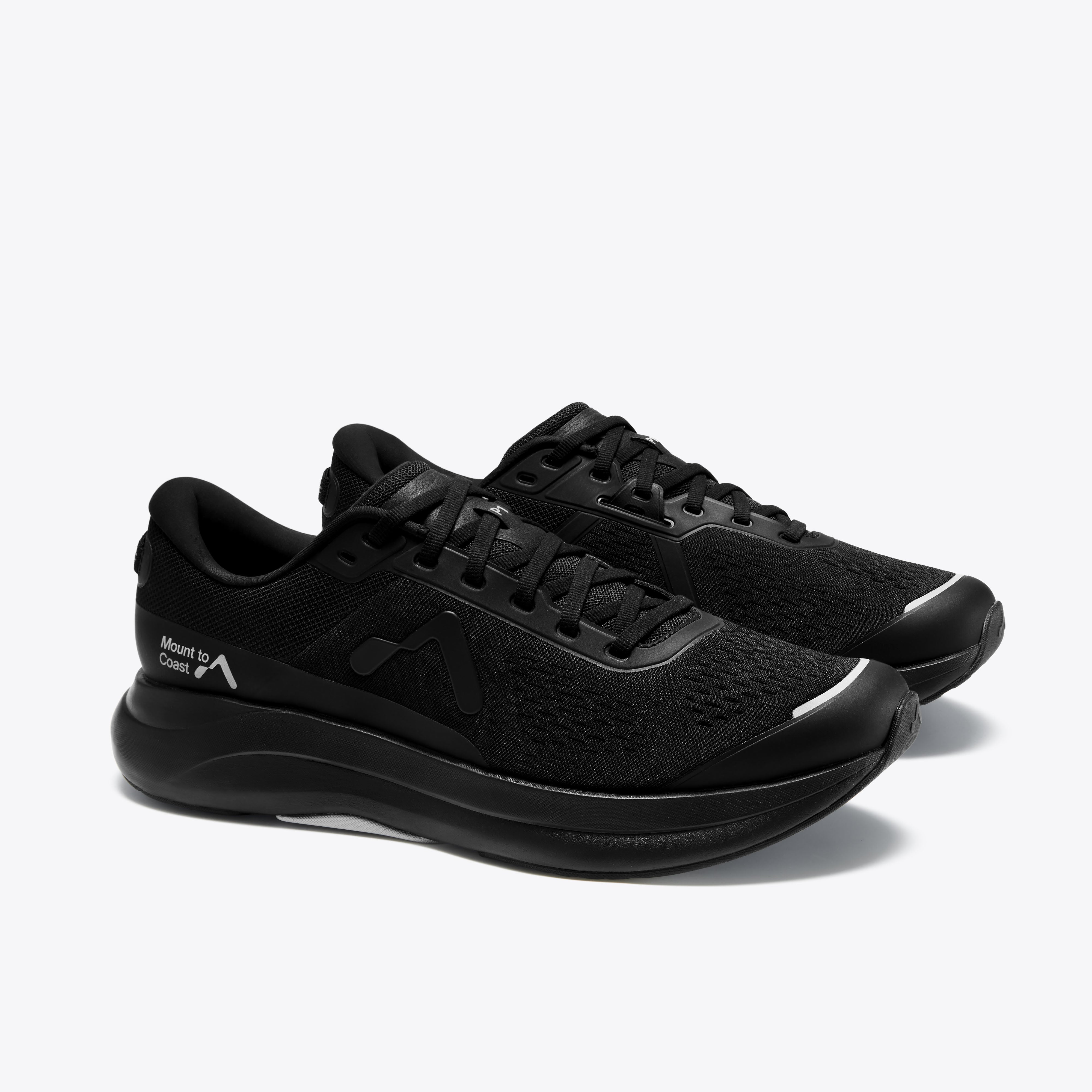 Mount to Coast P1 Black Running Shoes #Color_black