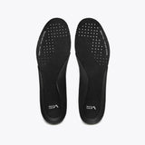 Mount to Coast shoe insoles with text: When I run, I am just running #Color_black