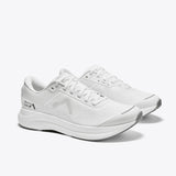 White Mount to Coast running shoes for road, featuring the brand logo #Color_white