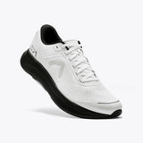 Mount to Coast P1 stability running shoe in white and black. Features 3D Archrail for forefoot stability. #Color_white|black