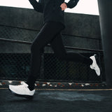 Mount to Coast P1 white stability running shoe, 3D Archrail technology, road and trail running. #Color_white|black