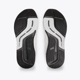 Mount to Coast R1 road running shoe outsole, black and white design, GOFLOW technology for breathability. #Color_white|black