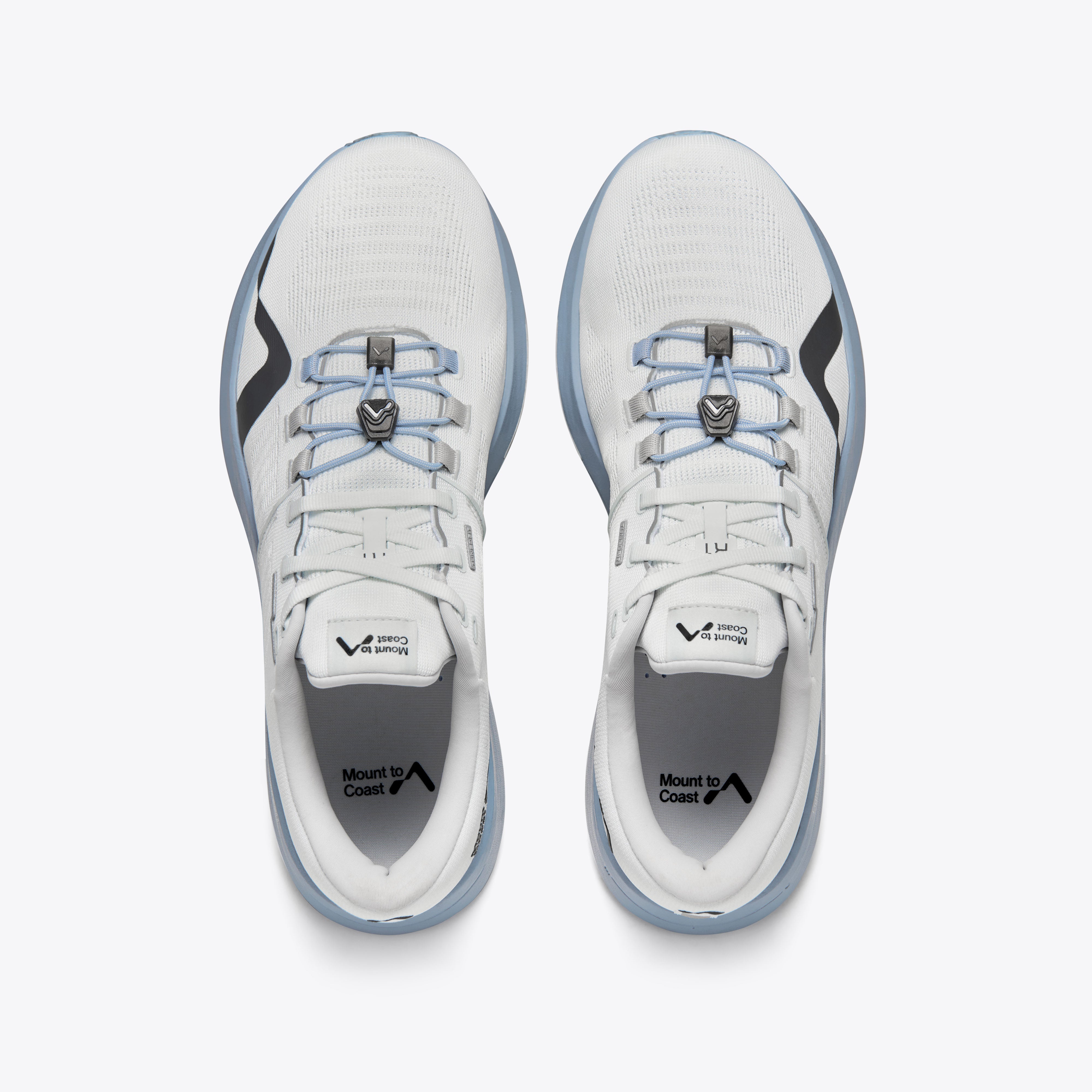 Mount to Coast R1 running shoes, white with blue sole for road ultramarathons #Color_twilight