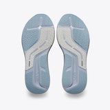 R1 ultramarathon shoe sole. GOFLOW technology with blue and white design for breathability and grip. #Color_twilight
