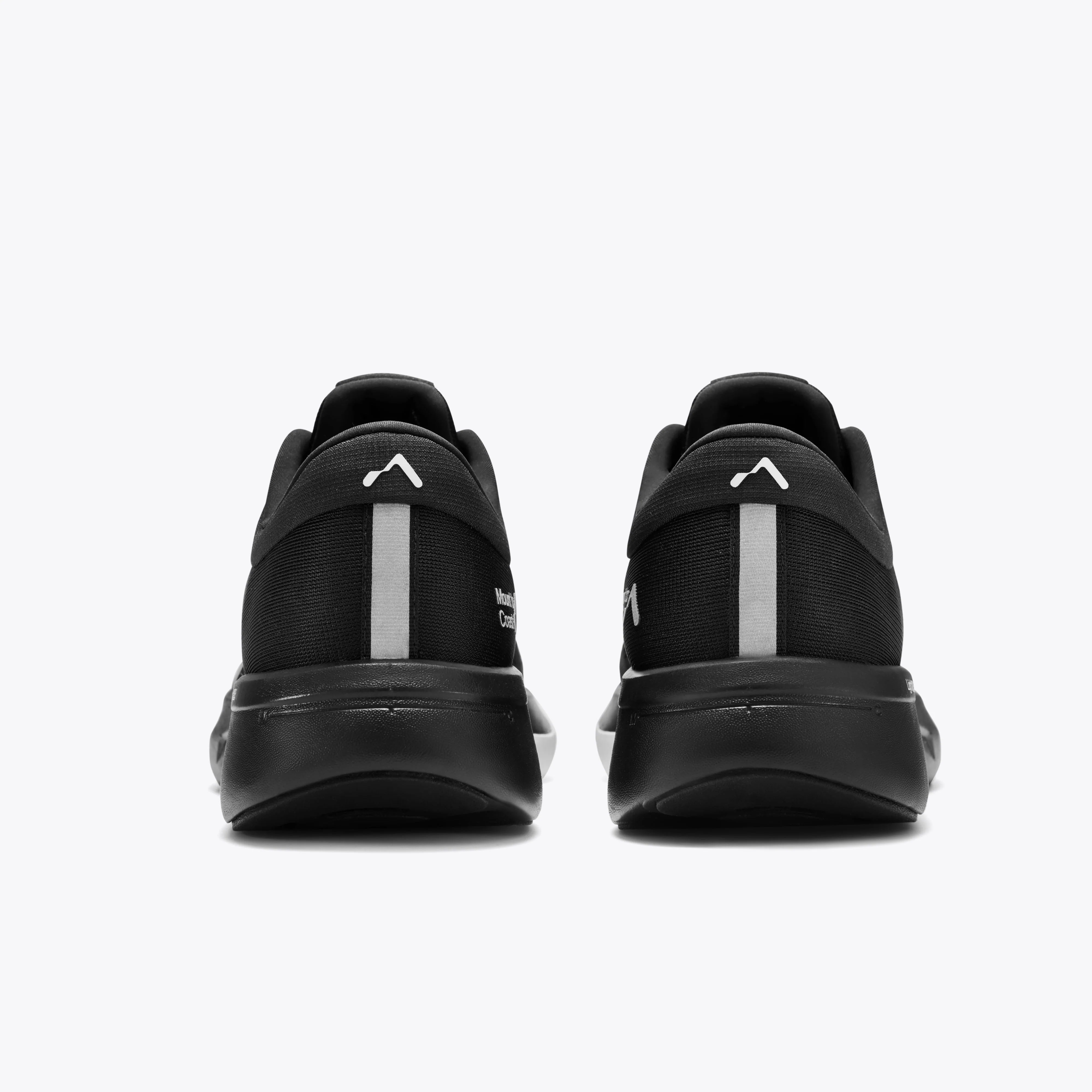 Black Mount to Coast R1R running shoes - rear view #Color_black