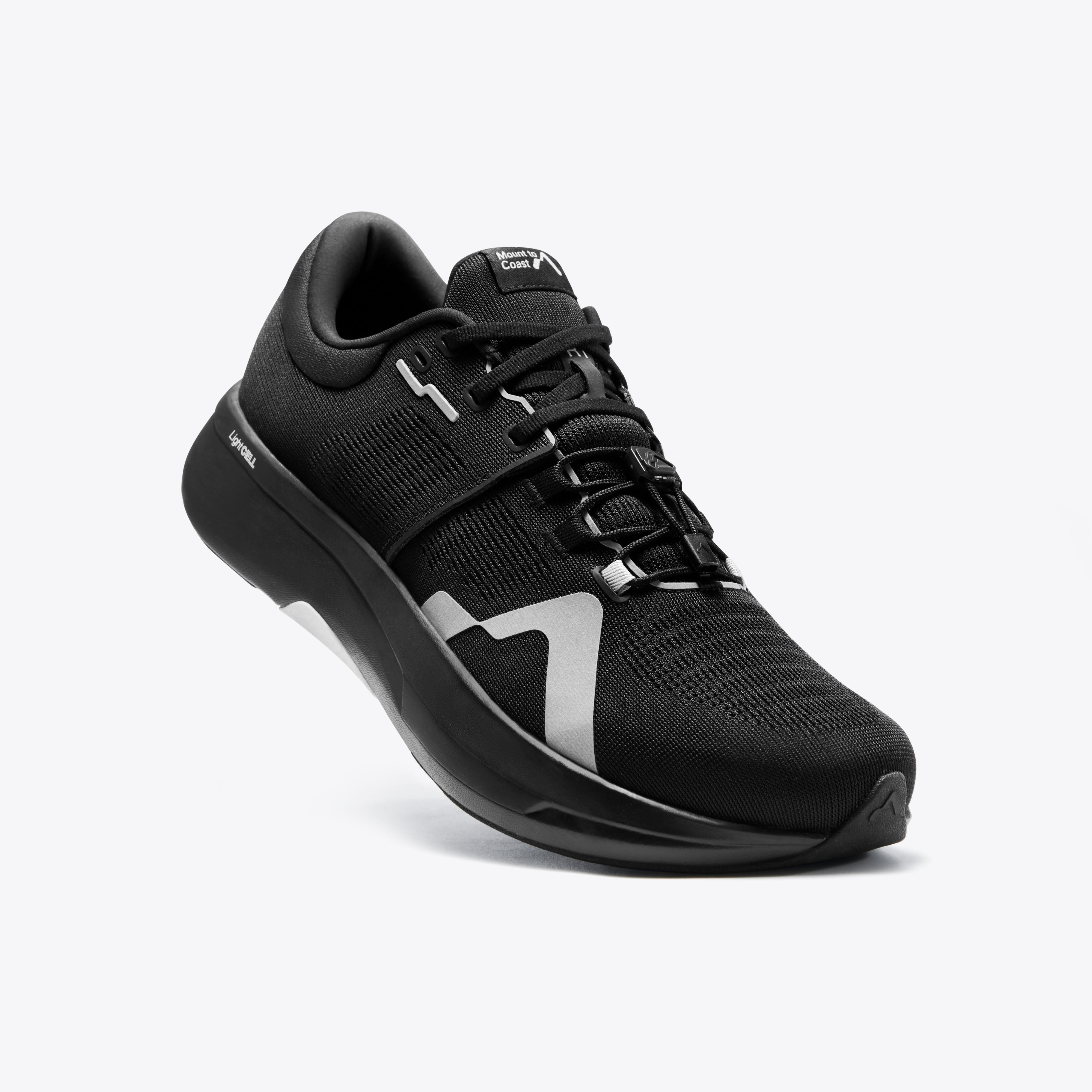 Mount to Coast R1R black running shoe with LightRELL technology #Color_black