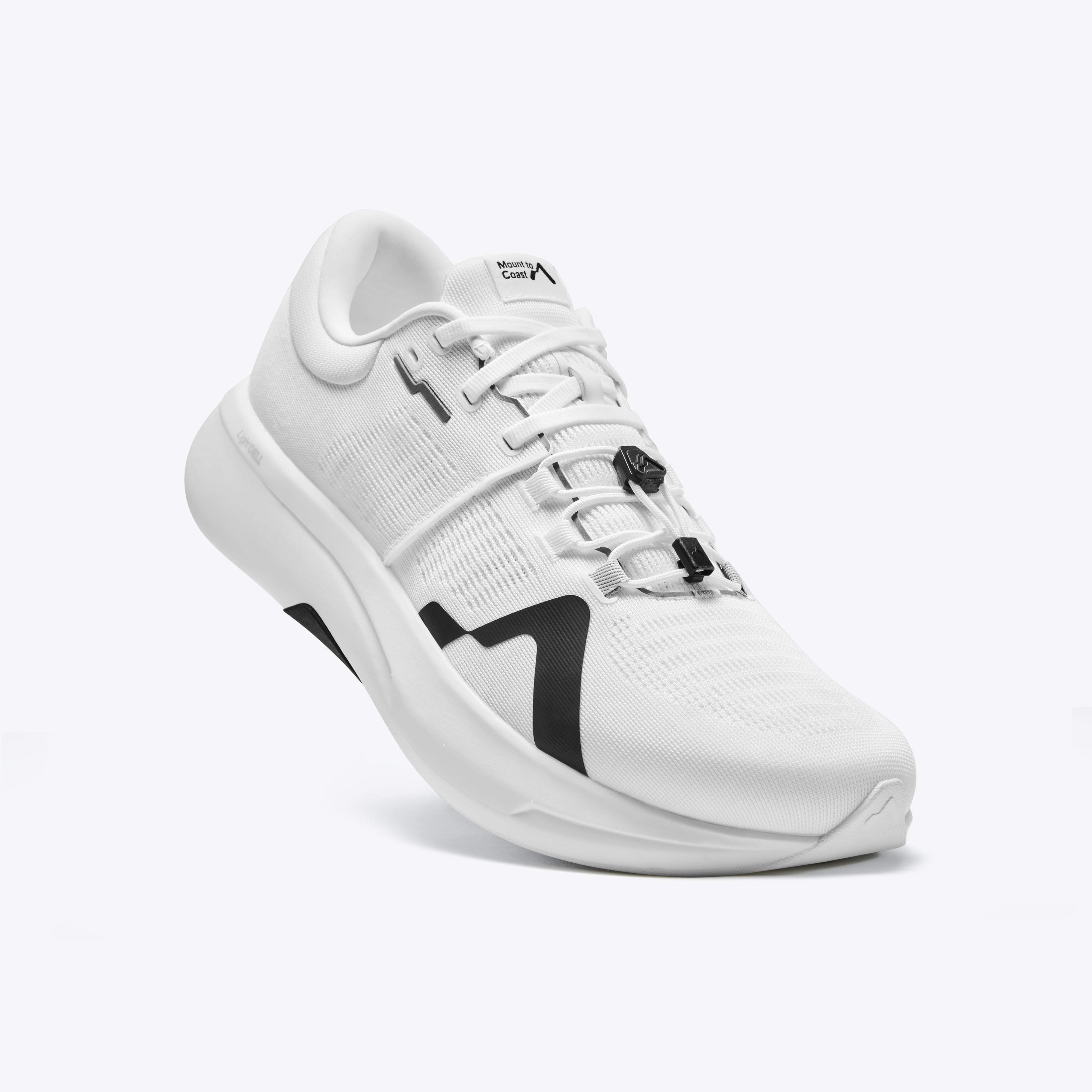Mount to Coast R1R white running shoe with innovative design #Color_white