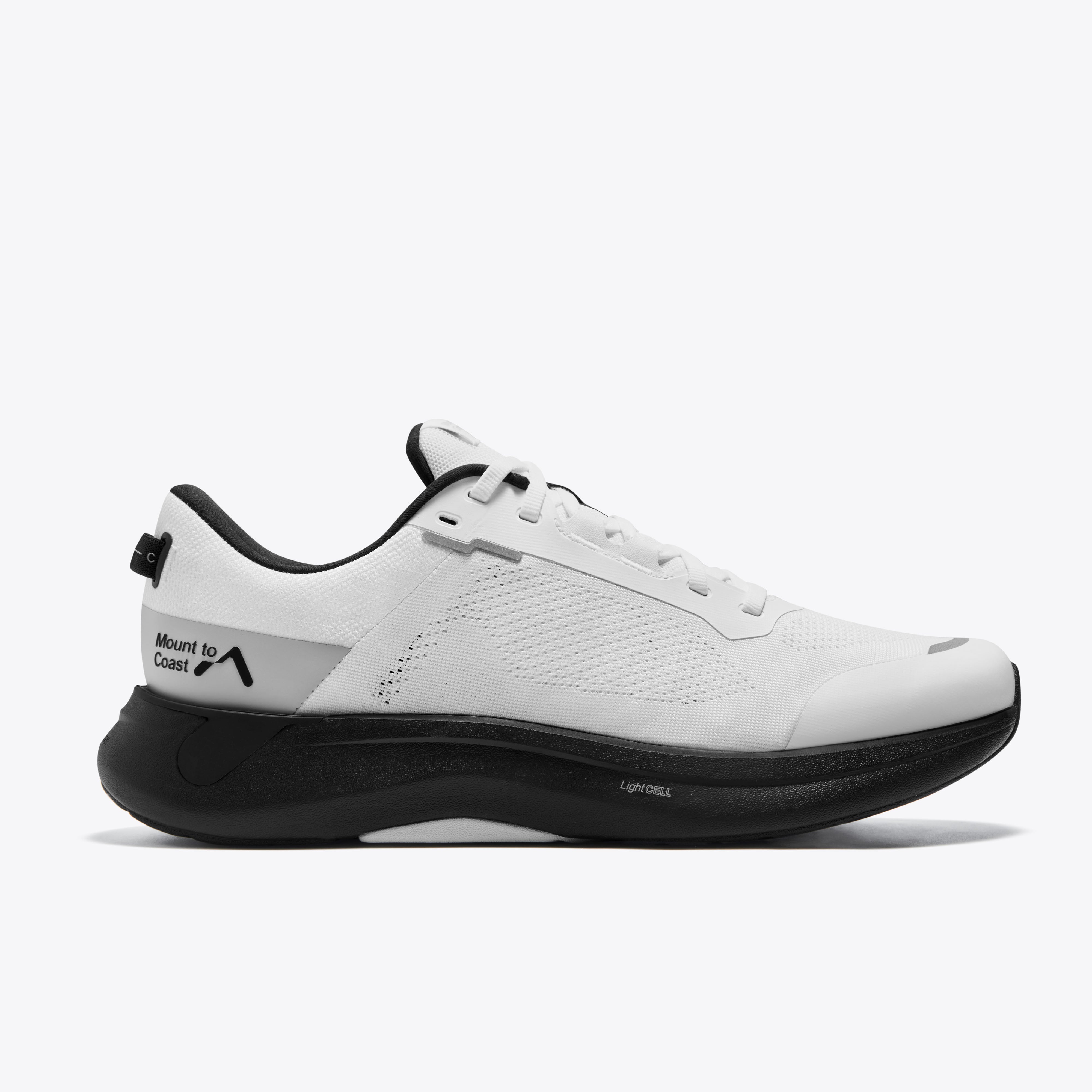 Mount to Coast S1 white running shoe, designed for ultramarathon #Color_white|black