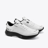 Mount to Coast S1 running shoes, white with black soles, Light CELL technology. #Color_white|black